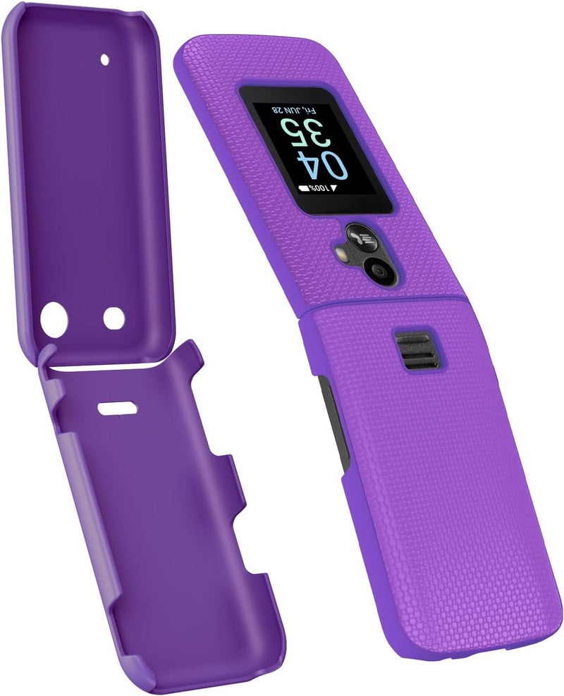 Mocotto for TCL Flip 3 Phone case with Screen Protector Slim Hard Shell Protector Cover for T435 (2024) (TCL Flip 3,Purple) - Image 5